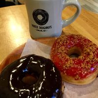 Chocolate and Raspberry Crumble at Vortex Doughnuts in Asheville