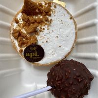 Desserts!  Chocolate ball & lemon pie  at Beet in Luxembourg City