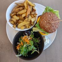 Truffle burger set at Beet in Luxembourg City
