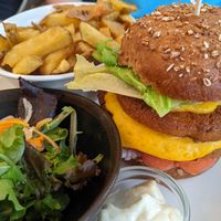 Truffle burger set at Beet in Luxembourg City