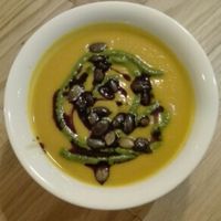 vegan pumpkin soup at Beet in Luxembourg City