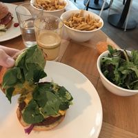Burger and fries for us American tourists at Beet in Luxembourg City