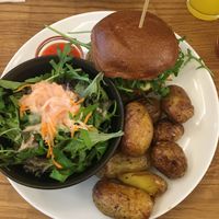 mushroom burger  at Beet in Luxembourg City