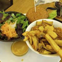 BBQ burger with fries substitute side at Beet in Luxembourg City