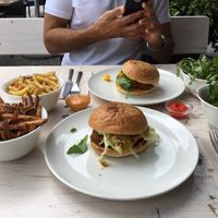 Yummy vegan burgers  at Beet in Luxembourg City