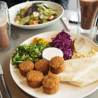 Delicious falafel dish  at Beet in Luxembourg City