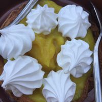 The « tarte au citron » which is just weird yellow paste :/ at Beet in Luxembourg City