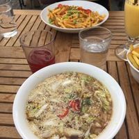Soup and Mac and cheese  at Beet in Luxembourg City