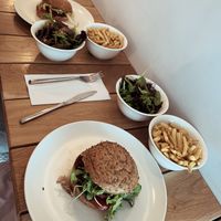 Cheese burger and Aubergine burger  at Beet in Luxembourg City