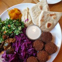 falafel plate at Beet in Luxembourg City