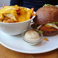 mexican burger & chilli cheese fries at Beet in Luxembourg City