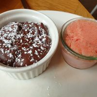 meuilleux au chocolat & sorbet at Beet in Luxembourg City