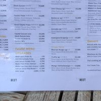 Menukaart  at Beet in Luxembourg City