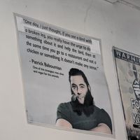 Posters at Loving Hut Caravan in Nelson