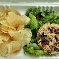 Cranberry walnut chickpea salad (on greens instead of sandwich or wrap) at Don't Have a Cow in Clarksville