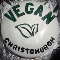 Vegan cake for Christchurch Vegan Society meeting  at Christchurch Vegan Society/Te Rōpū Whēkana o Ōtautahi in Christchurch