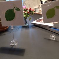 cute waiting plates at CITRON in Tokyo