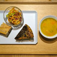 Quiche lunch set with soup at CITRON in Tokyo