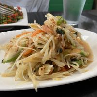Somtam is so good here  at Guan Yim in Lampang