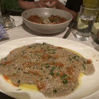 Herbed Polenta with Mushroom Porcini Sauce at Karuzo in Sarajevo