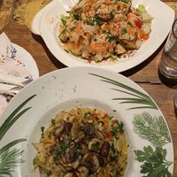 Vegan kebab (top) and vegan cauliflower mushroom risotto (bottom). Forgot to take picture of the lovely dessert as we ate it so quickly  at Karuzo in Sarajevo