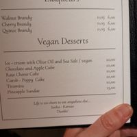 Vegan desserts at Karuzo in Sarajevo