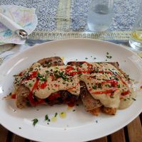 Chickpea pockets at Karuzo in Sarajevo