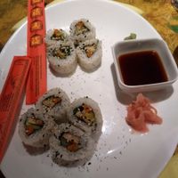 Vegan sushi inside-out roll at Karuzo in Sarajevo