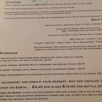 Vegan menu they created for our visit. We booked in advance and they created a menu for us. This is not a generally available vegan menu.  at Cafe Vin Cinq in Rugby