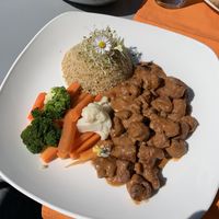 Soya Stroganoff with Bulgur  at Ristorante Cristallina in Coglio