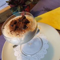 dessert (mousse a la cafe) at De Vegetarier in Leeuwarden