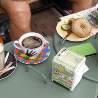 Porridge and bagel at Bagels & Beans in Leeuwarden