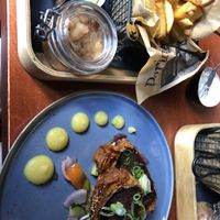 Seitan wellington and chips  at Eetcafe Spinoza in Leeuwarden