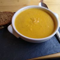 Vegan soup at Salute Vegetarische & Vegane Küche in Mainz