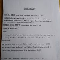 Seasonal menu, only available in the evening at Salute Vegetarische & Vegane Küche in Mainz