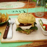 Umami Burger (pre-vegan cheese swap...)   at La Cuchara Verde - Positive Food in Playa Flamingo