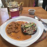 Tostadas de coliflor y pipián  at Casa Olinka in Puebla