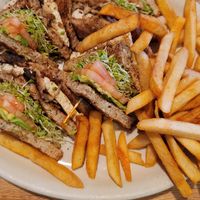 Vegetarian Club without mayo and cheese at The Good Harvest Cafe in Crescent City