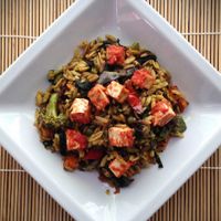 vegan paella with tofu by RepaRetek at RepaRetek in Budapest