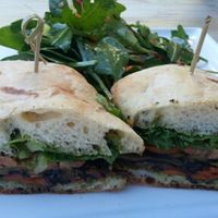 grilled vegetable sandwich at eLOVate Vegan Kitchen in Santa Monica