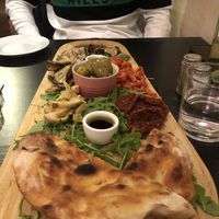 Sharing anti pasti  at NovaPizza Vegan Kitchen in Edinburgh