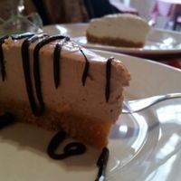 Chocolate Cheesecake in the front, Coconut in the back. at NovaPizza Vegan Kitchen in Edinburgh