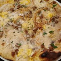 Carbonara pizza at NovaPizza Vegan Kitchen in Edinburgh