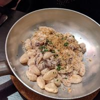 Creamy raddichio gnocchi at NovaPizza Vegan Kitchen in Edinburgh