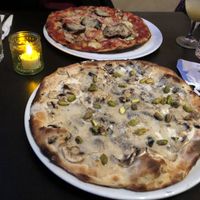 Pizza bianche with pistachio   at NovaPizza Vegan Kitchen in Edinburgh