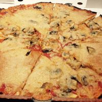 Vegan ";Ham and cheese"; pizza at NovaPizza Vegan Kitchen in Edinburgh