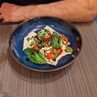 Caprese salad at NovaPizza Vegan Kitchen in Edinburgh