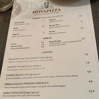 Menu front   at NovaPizza Vegan Kitchen in Edinburgh