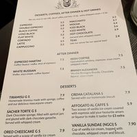 Dessert menu   at NovaPizza Vegan Kitchen in Edinburgh