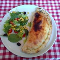 Vegan calzone green at NovaPizza Vegan Kitchen in Edinburgh